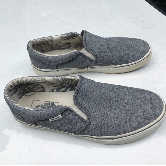 grey van slip ons